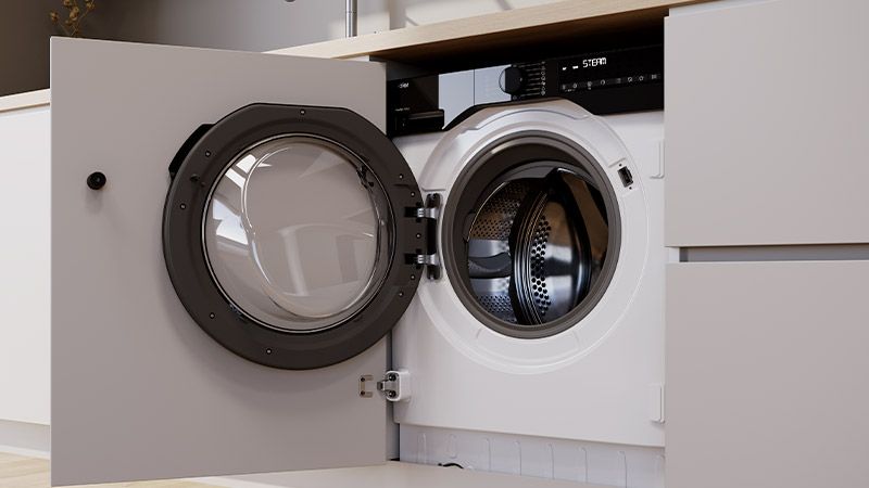 Elegáns megjelenés stílusos mosókonyhához